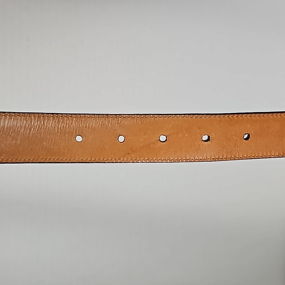 Trafaligar | Men's Embossed Brown Italian Calfskin Leather Belt Sz 36 - Picture 5 of 10